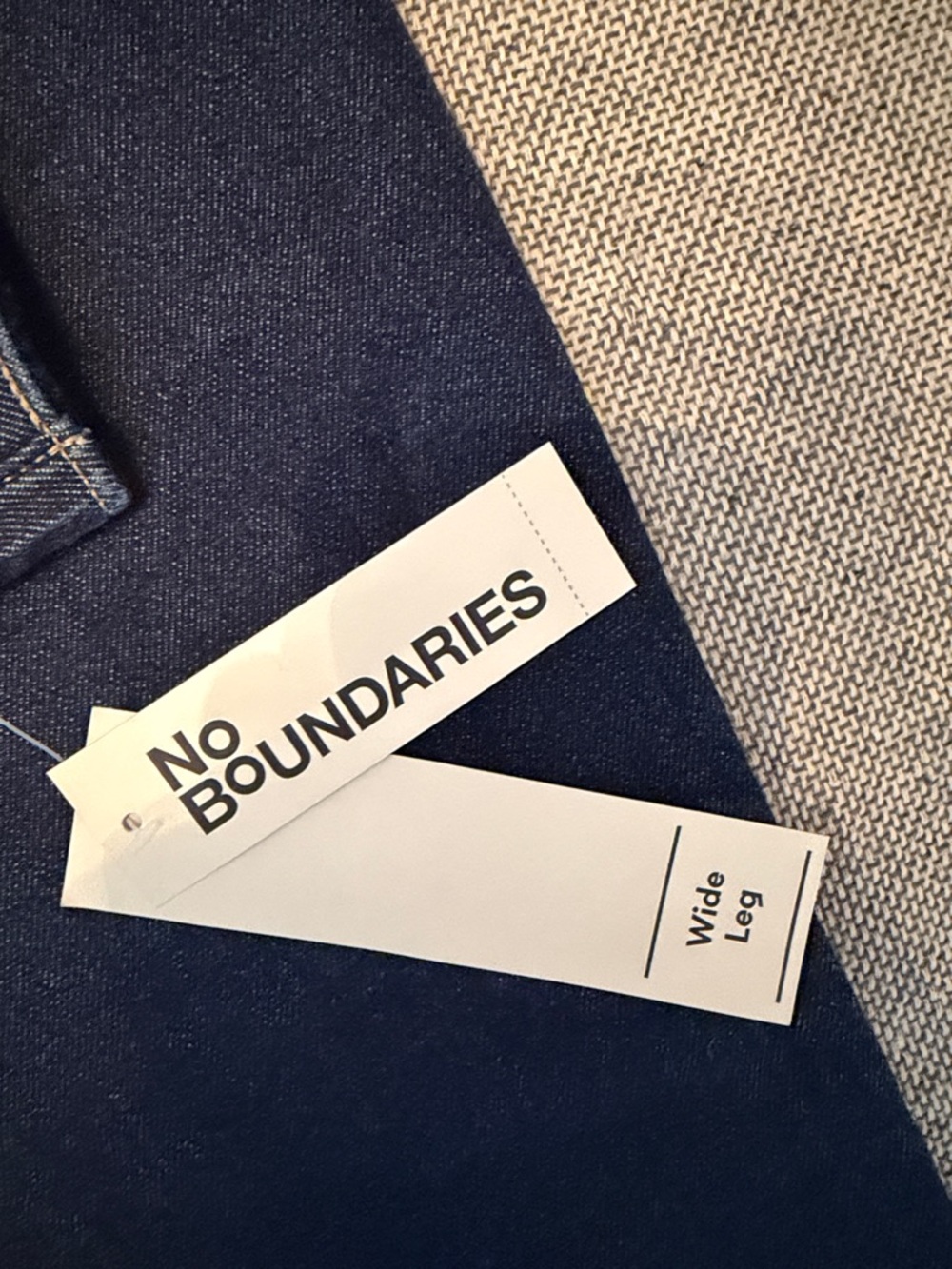 No Boundaries Dark Blue Wide-Leg High-Rise Jeans - Picture 4 of 5